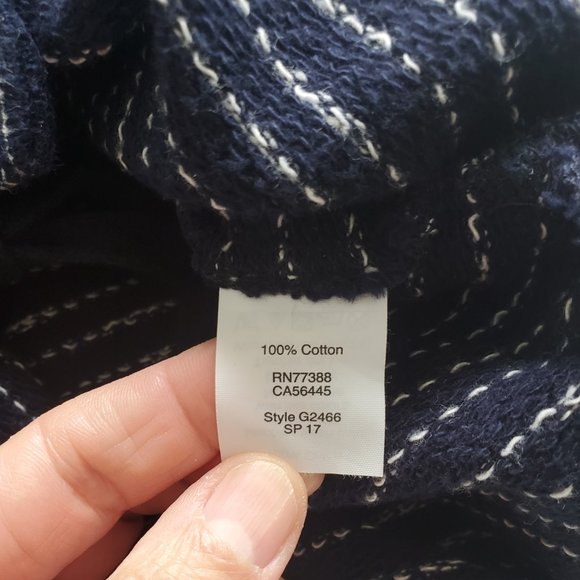 Madewell Striped Blue Side-Lace Top XS - Picture 7 of 9